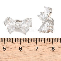 SHEGRACE Brass Micro Pave Clear Cubic Zirconia Twister Clasps&nbsp;XGRQ5K835-829P