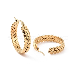 Ion Plating(IP) 304 Stainless Steel Hoop Earrings&nbsp;X-EJEW-M212-05G