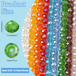 10 Strands 10 Styles Electroplate Glass Beads Strands&nbsp;EGLA-CJ0001-28