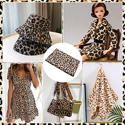 Polyester Leopard Print Pattern Fabric&nbsp;AJEW-WH0481-715B