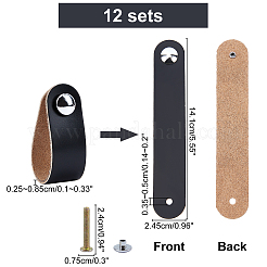 12 Sets PU Leather Door Handles&nbsp;FIND-NB0001-52