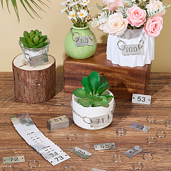 1 Bag Stainless Steel Rectangular Number Plates with Two Holes&nbsp;STAS-SC0021-06