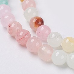 Natural Colorful Green Jade Beads Strands&nbsp;G-G757-01-8mm