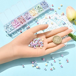 399Pcs 7 Colors Opaque Acrylic Beads&nbsp;OACR-YW0003-12