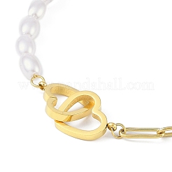 Ion Plating(IP) 304 Stainless Steel Heart Link Bracelets for Women&nbsp;BJEW-K254-12G