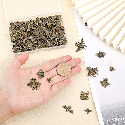 90Pcs 9 Style Tibetan Style Alloy Pendants&nbsp;FIND-CA0006-40