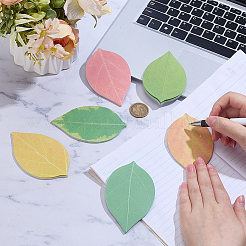 6Pcs 6 Colors Leaf Paper Pad Sticky Notes&nbsp;AJEW-ME0001-25