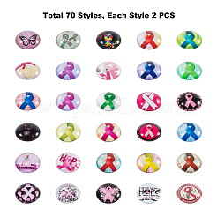 Flatback Glass Cabochons for DIY Projects&nbsp;GGLA-PH0005-12mm-06B