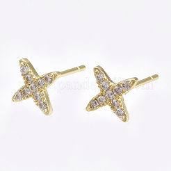Brass Ear Studs&nbsp;X-KK-S348-215