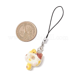 Cat Shape with Donut Pendant Decorations&nbsp;HJEW-JM03696
