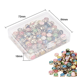 104Pcs 26 Colors Alloy Enamel Beads&nbsp;ENAM-YW0001-75