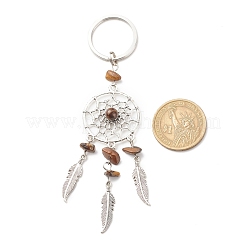Natural Tiger Eye Keychain&nbsp;KEYC-JKC00346-07