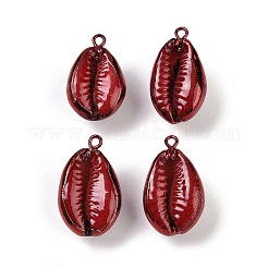 Spray Painted Natural Cowrie Shell Pendants&nbsp;SHEL-K006-49