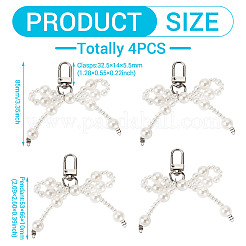 4Pcs ABS Plastic Imitation Pearl Pendant Decorations&nbsp;AJEW-TA0002-26