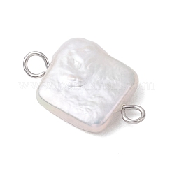 Natural Keshi Pearl Connector Charms&nbsp;PALLOY-JF04241-02