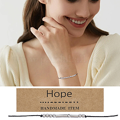 DIY Morse Code Bracelets Making Kits&nbsp;DIY-UN0008-19
