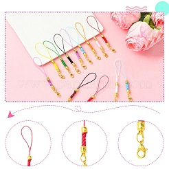 50Pcs 10 Colors Alloy Polyester Mobile Straps&nbsp;AJEW-CJ0001-62
