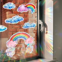 Rainbow & Cloud Rainbow Prism Electrostatic Window Stickers&nbsp;PW-WGA11A0-01