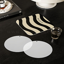4Pcs Round Acrylic Coaster&nbsp;AJEW-LP0006-83