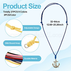 27Pcs 9 Colors Korean Waxed Polyester Cord Necklace Making&nbsp;NJEW-TA00166