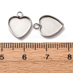304 Stainless Steel Pendant Cabochon Settings&nbsp;STAS-D379-09A-P