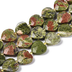 Natural Unakite Beads Strands&nbsp;G-P592-B13-01
