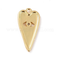 Eco-Friendly Brass Micro Pave Clear Cubic Zirconia Pendants&nbsp;ZIRC-C027-03G-RS