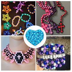 800Pcs Plastic Pearlized Beads&nbsp;KY-SP0001-53E