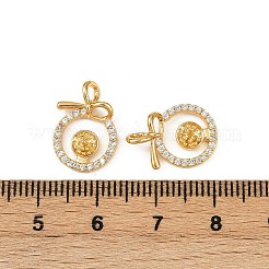 Brass Micro Pave Clear Cubic Zirconia Peg Bails&nbsp;KK-B137-16G