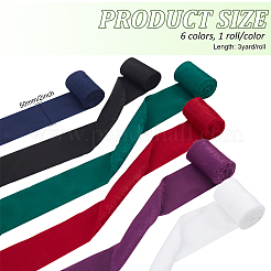 6 Rolls 6 Colors Polyester Ribbons&nbsp;OCOR-BC0006-36E