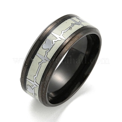 304 Stainless Steel Luminous Finger Rings&nbsp;RJEW-Z016-02EB