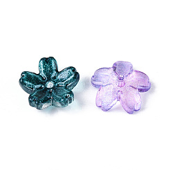 Baking Paint Transparent Glass Bead Caps&nbsp;X-DGLA-N014-06