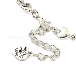 Antique Silver Plated Alloy Link Chain Bracelet Making&nbsp;MAK-K023-03B-AS