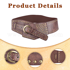 Imitation Leather with Alloy Rivet Chain Belts&nbsp;AJEW-WH20006-252