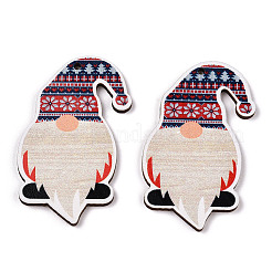 Christmas Single Face Printed Wood Big Pendants&nbsp;WOOD-H102-01G
