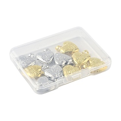 10Pcs 2 Colors Rack Plating Brass Locket Pendants&nbsp;KK-FS0001-89