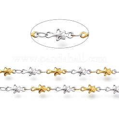 304 Stainless Steel Star Link Chains&nbsp;CHS-M003-04GP