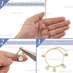 304 Stainless Steel Paperclip Chains Necklaces & Bracelet Jewelry Sets&nbsp;SJEW-SC0001-07