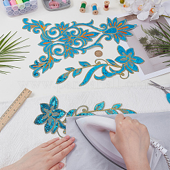 1Pc Flower Computerized Embroidery Iron on/Sew on Patches&nbsp;PATC-FG0003-10A