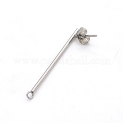 304 Stainless Steel Stud Earring Finding&nbsp;STAS-N090-JA713-1A