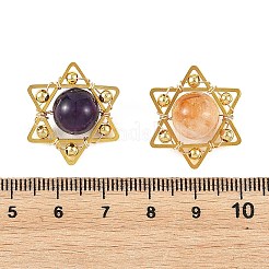 4Pcs 4 Styles Natural Amethyst & Heated Citrine & Apatite & Deyd Green Jade Pendants&nbsp;PALLOY-TA00428