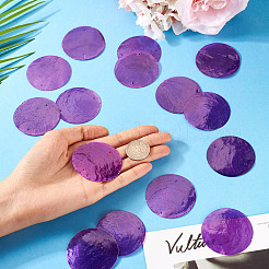 50Pcs Dyed Natural Shell Connector Charms&nbsp;SHEL-TA0001-18D