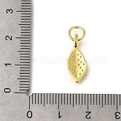 RaRack Plating Brass Micro Pave Cubic Zirconia Pendants&nbsp;KK-F883-09G