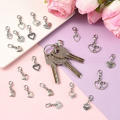 20Pcs 10 Styles Alloy Pendant Decorations&nbsp;HJEW-YW00496
