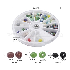 3 Style Faceted Glass Beads Strands&nbsp;GLAA-YW0001-27