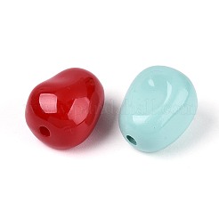 Spray Printed Opaque Acrylic Beads&nbsp;OACR-N156-02