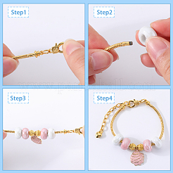 14Pcs Brass European Style Bracelet Making&nbsp;MAK-SP0001-02