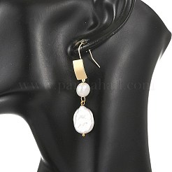 Natural Pearl Dangle & Drop Earrings&nbsp;EJEW-JE07425