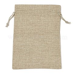 Christmas Printed Burlap Packing Pouches Drawstring Bags&nbsp;ABAG-Q053-02B-11