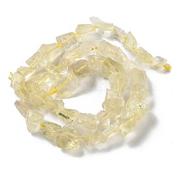 Raw Rough Natural Lemon Quartz(Heated) Beads Strands&nbsp;G-B065-C10